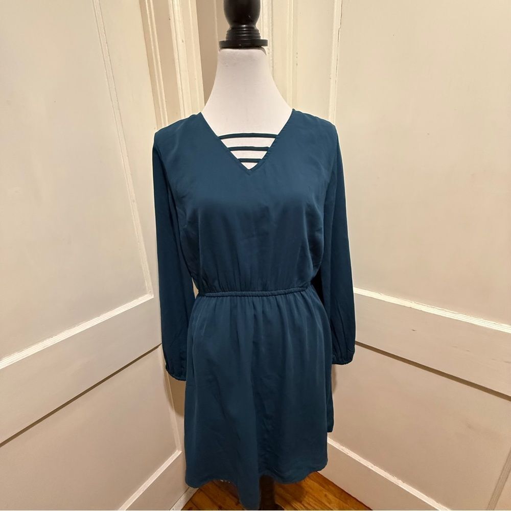 Maurices Deep Teal Long Sleeve Dress